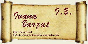 Ivana Barzut vizit kartica